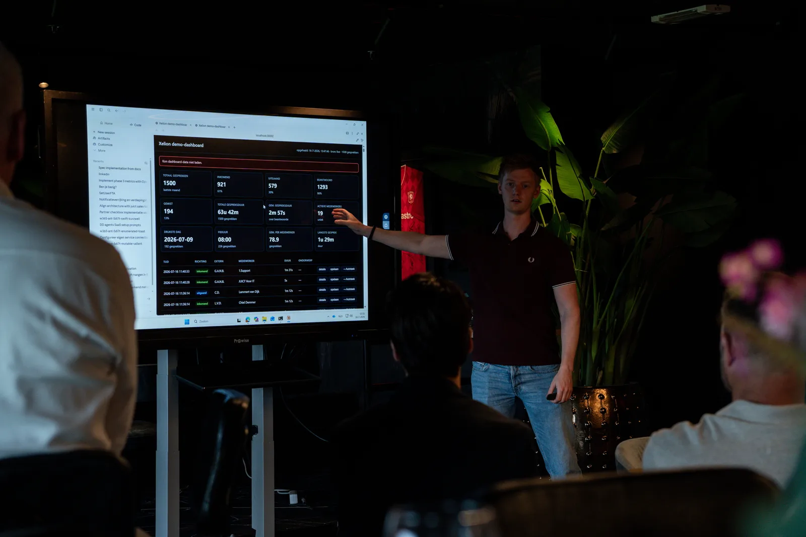 Live demo van een dashboard tijdens de sessie